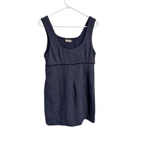 Wilfred Aritzia Navy Blue Wool Blend Mini Dress Sleeveless Size 8